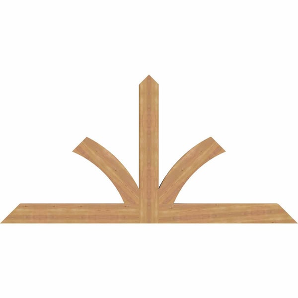 Ekena Millwork Richland Timber Gable Bracket, Western Red Cedar, 84"W x 42"H x 3 1/2"D x 5 1/2"F, 12/12 Pitch GBW084X42X0406RIC00SWR - main